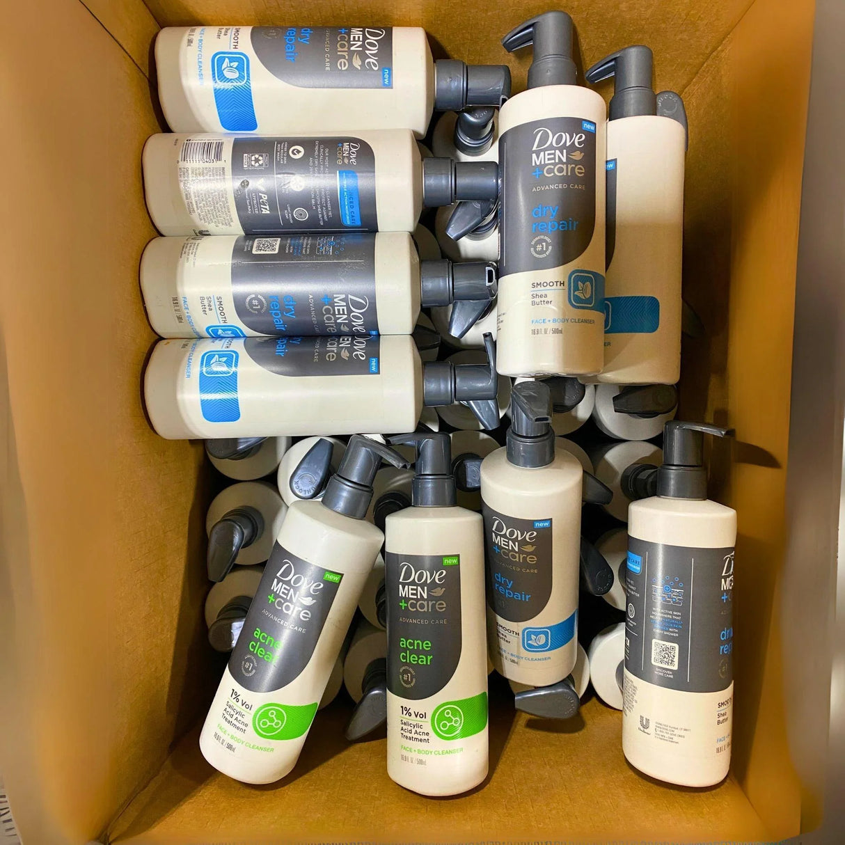 Dove Men Care Advanced Care Face + Body Cleanser 16.9 fl Oz (50 Pcs Lot)