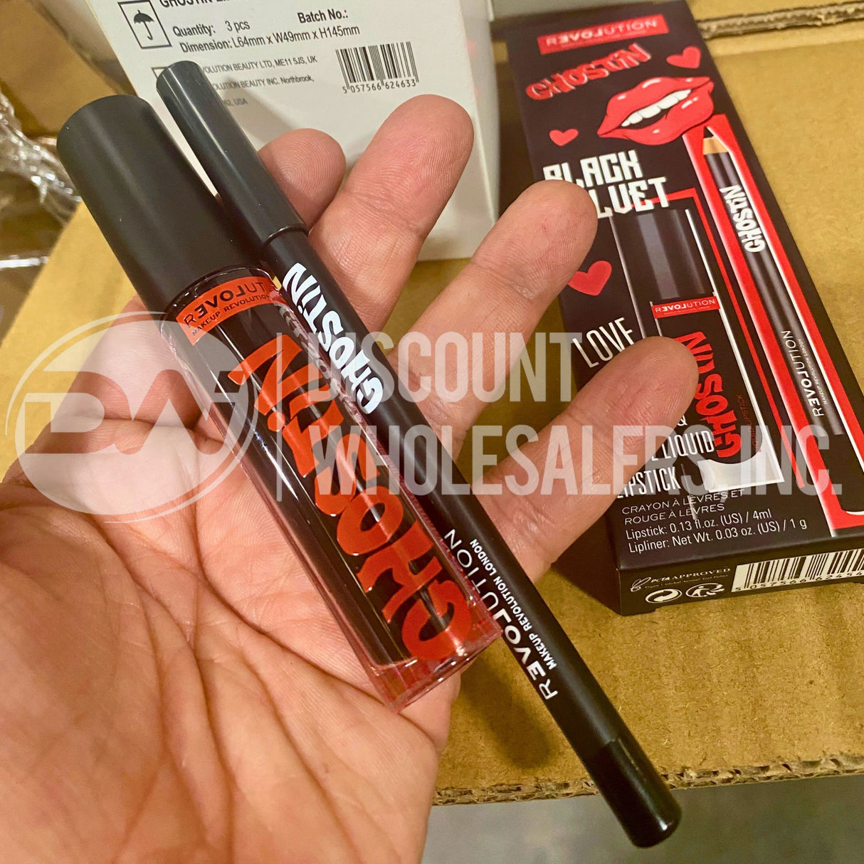 Revolution Ghostin Lip Kit Black Matte Velvet (36 Pcs Lot)