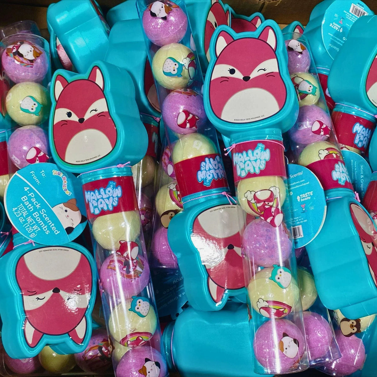 Original Squishmallows 4 Pack Scented Bath Bombs