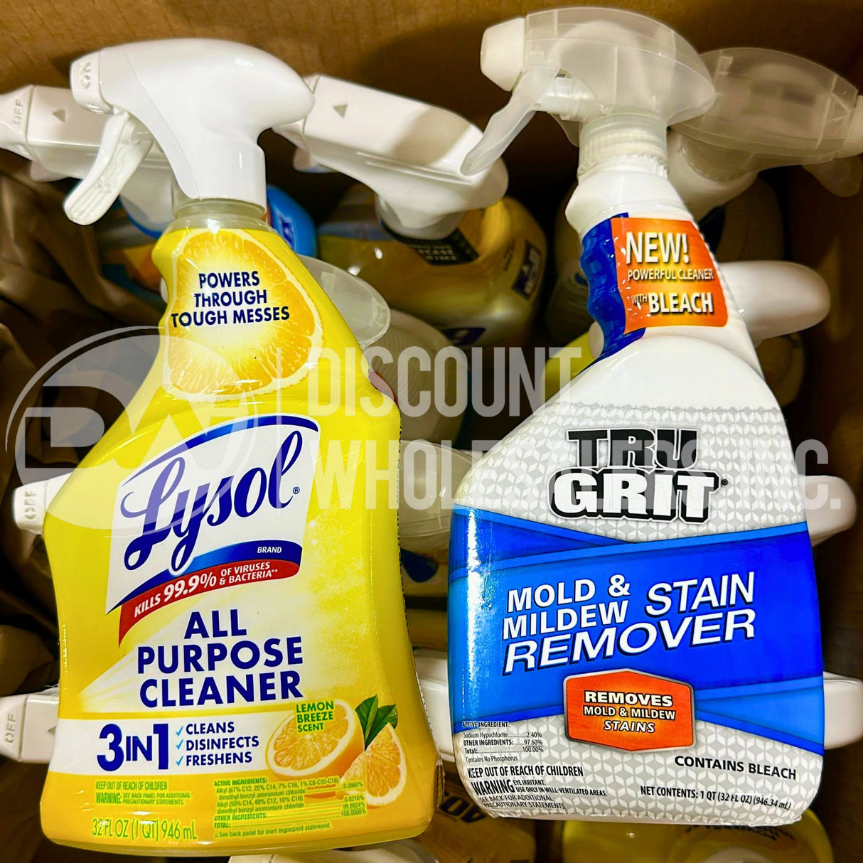 Cleaning Assorted Different Sizes (Clorox, 409,Lysol, Tru Grit ) (44 Pcs Lot)