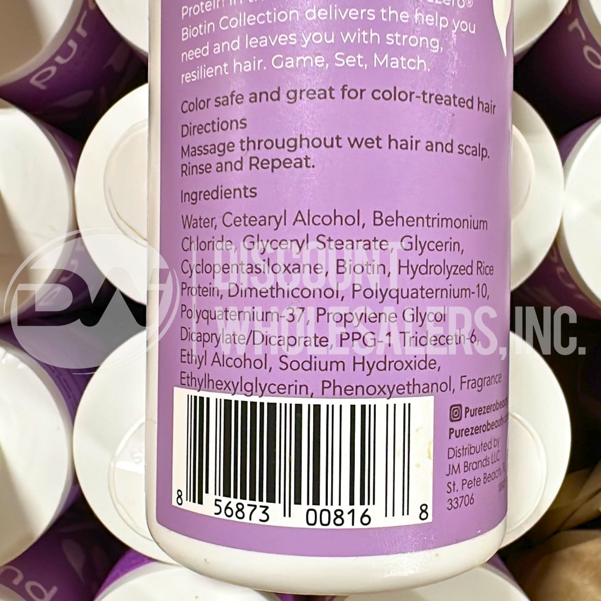 Pure Zero Clean Beauty Biotin Strengthening Conditioner 12 Oz (56 Pcs Lot)