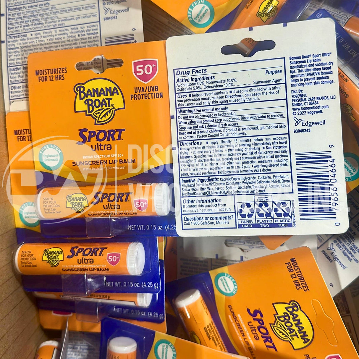Banana Boat Sport Ultra Sunscreen Lip Balm SPF 50 - 0.15 Oz (175 Pcs Lot)