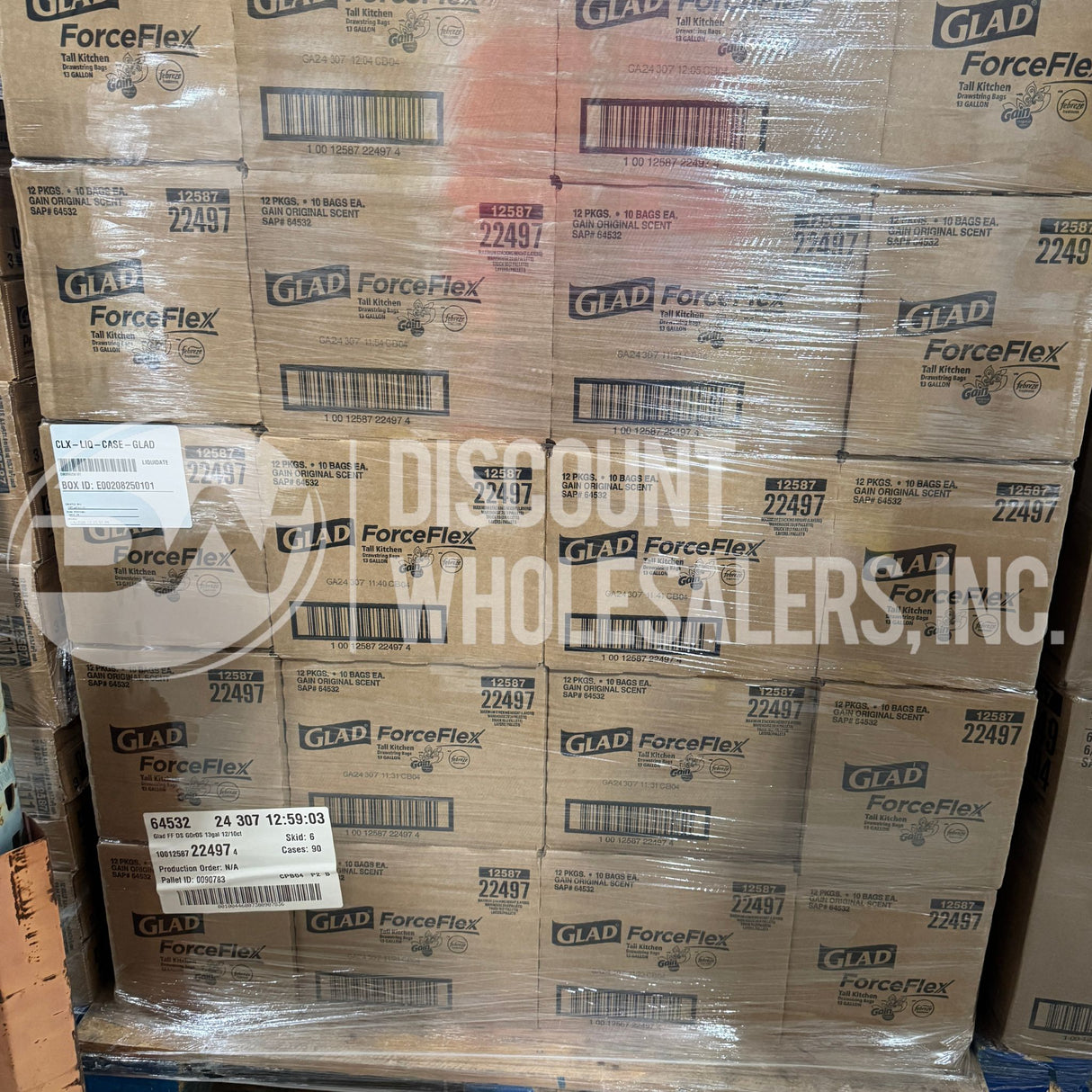 Glad Case Pack Truckload Fully Manifested (39 Pallets Per Truck)
