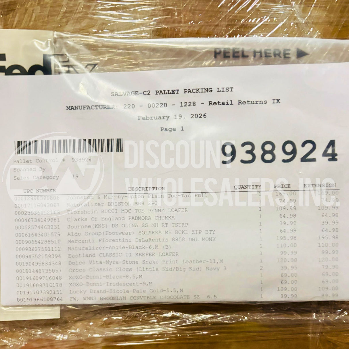 SHOES (180 Pcs Per Pallet)