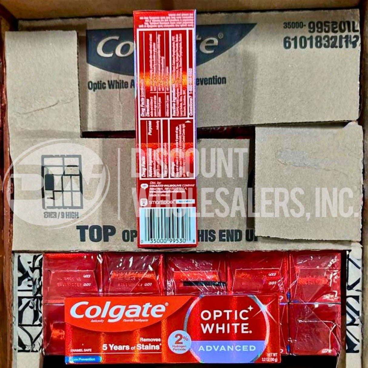 Colgate Optic White Advanced Hydrogen Peroxide Toothpaste - Icy Fresh - 3.2oz (48 Pcs Lot)