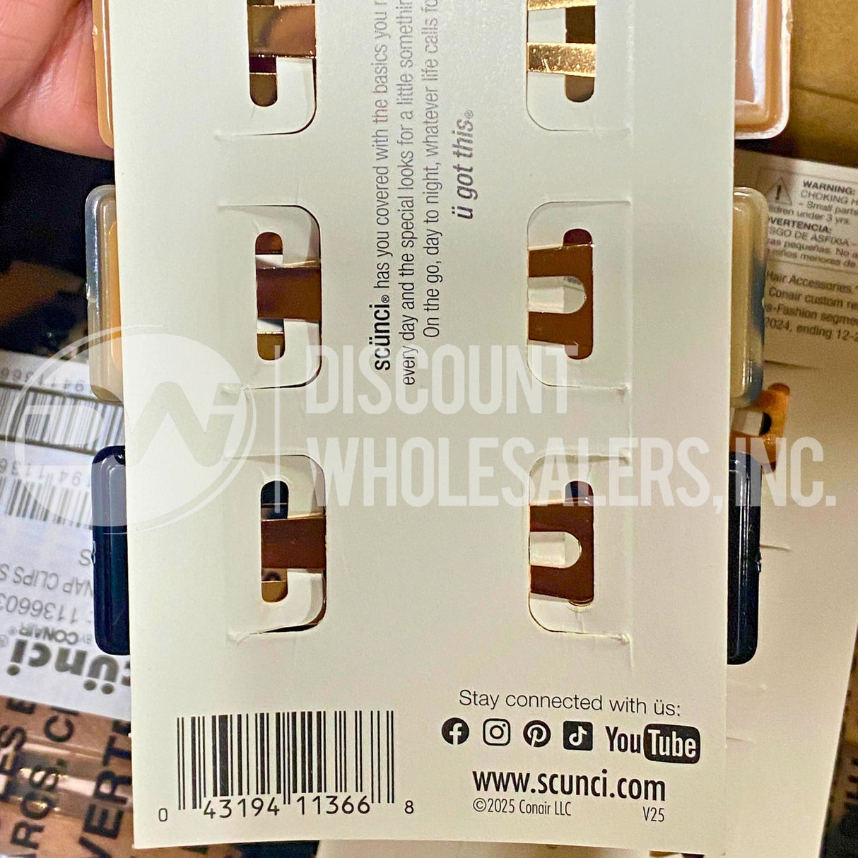 Scunci Large Rectangle Fashion Snap Clips Differents Shades (120 Pcs Lot)