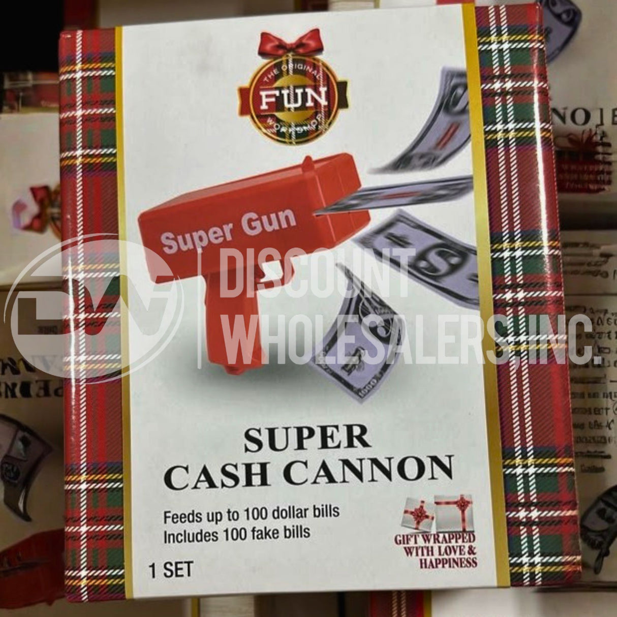 The Original Fun Workshop-Super Cash Cannon w/ 100 Fake Bills (155 Pcs Lot)