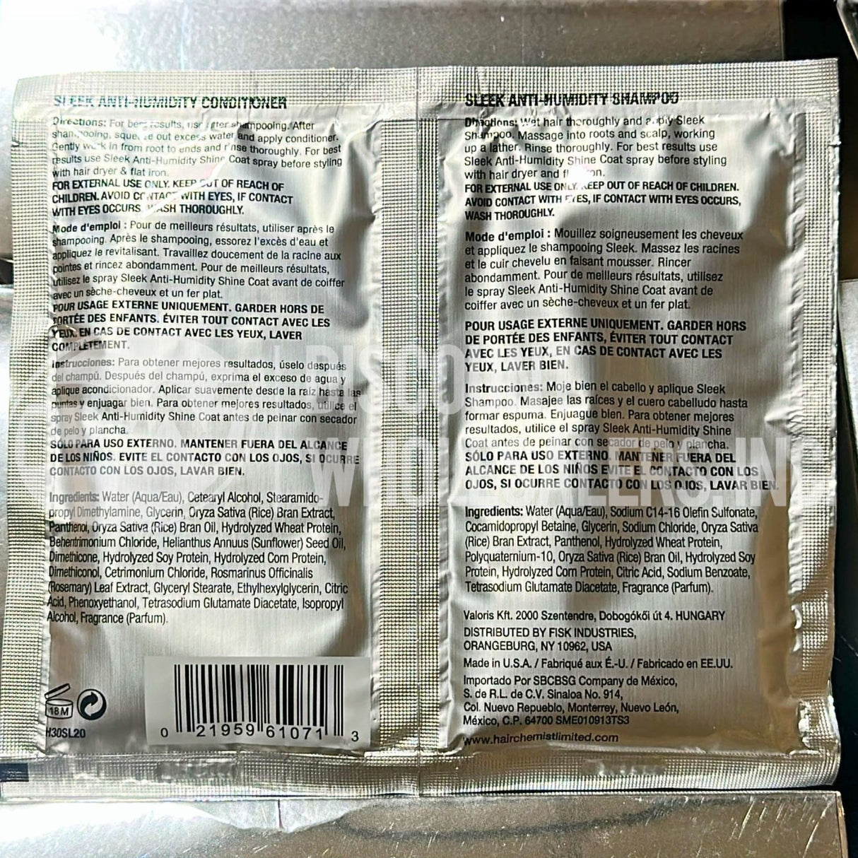Difeel Argan Thickening Shampoo & Conditioner Duo Travel (72 Pcs Lot)