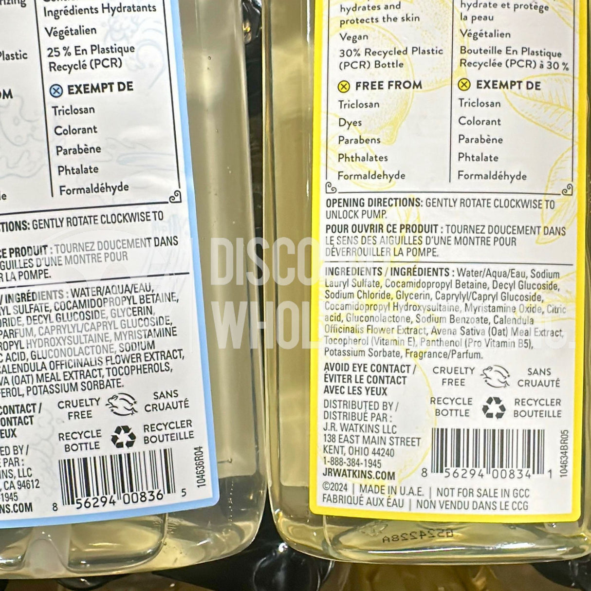 J.R. Watkins Foaming Hand Soap Pumps Ocean Breeze And Lemon Mix 11 fl oz (70 Pcs Lot)