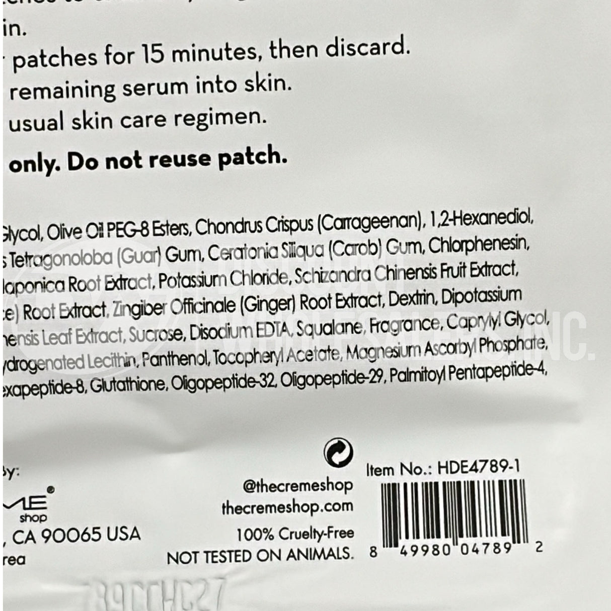 The Crème Shop How Do Eye Look Under Eye Patches Fresh 0.14OZ (288 Pcs Lot)