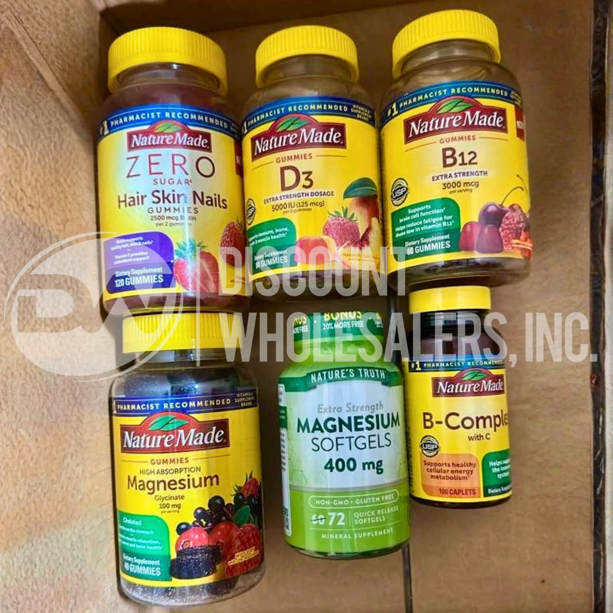 Vitamins Assorted Different Sizes Gummies Capsules And Tablets (70 Pcs Lot)