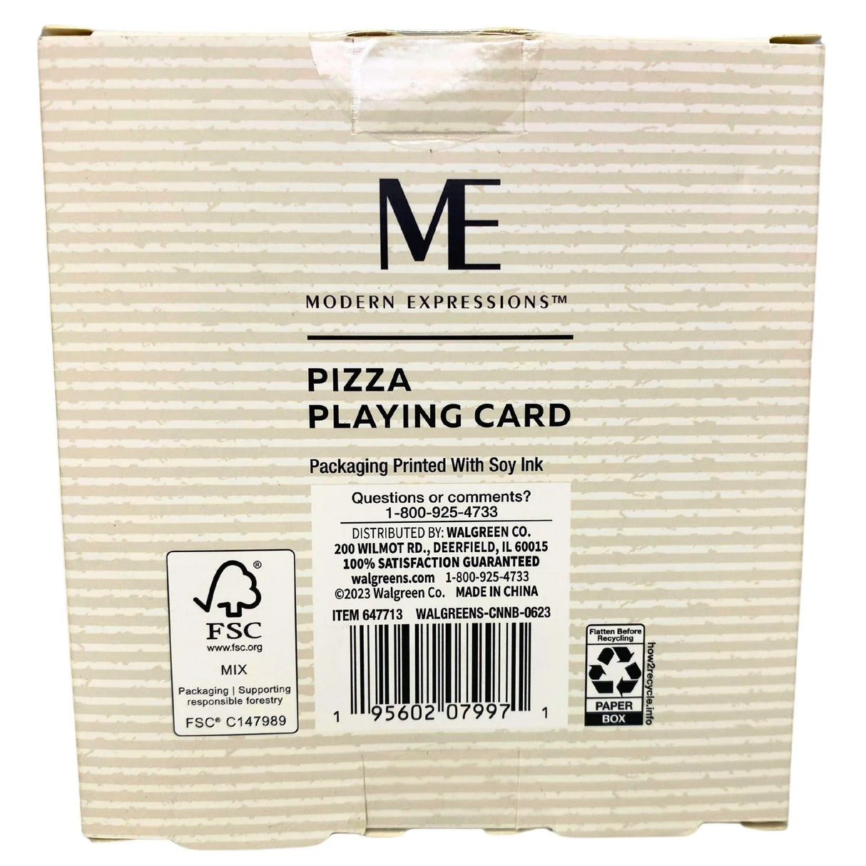 ME Modern Expressions Pizza Playing Cards