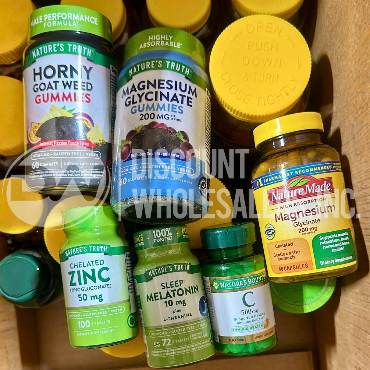 Vitamins Assorted Different Sizes Gummies Capsules And Tablets (70 Pcs Lot)