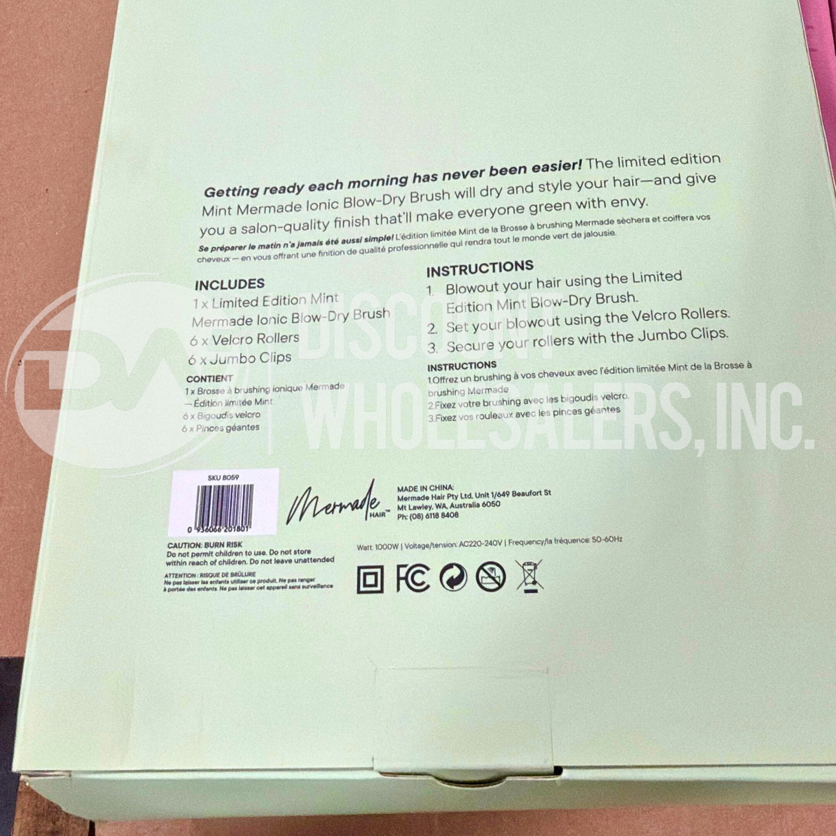 Mermade Hair That's Mint Blowout Kit and My Wave Kit Oink Double Waver 4 Grip Clips Pink Bag Mix (27 Pcs Lot)