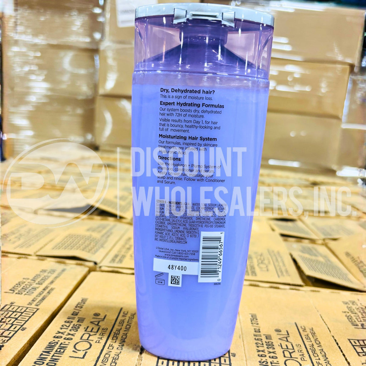 L'oreal Elvive Hyaluron + Plump Shampoo - 12.6 Fl Oz (600 Pcs Per Pallet)