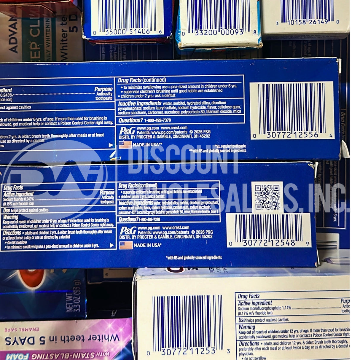 Toothpaste Assorted Different Sizes (50 Pcs Lot)