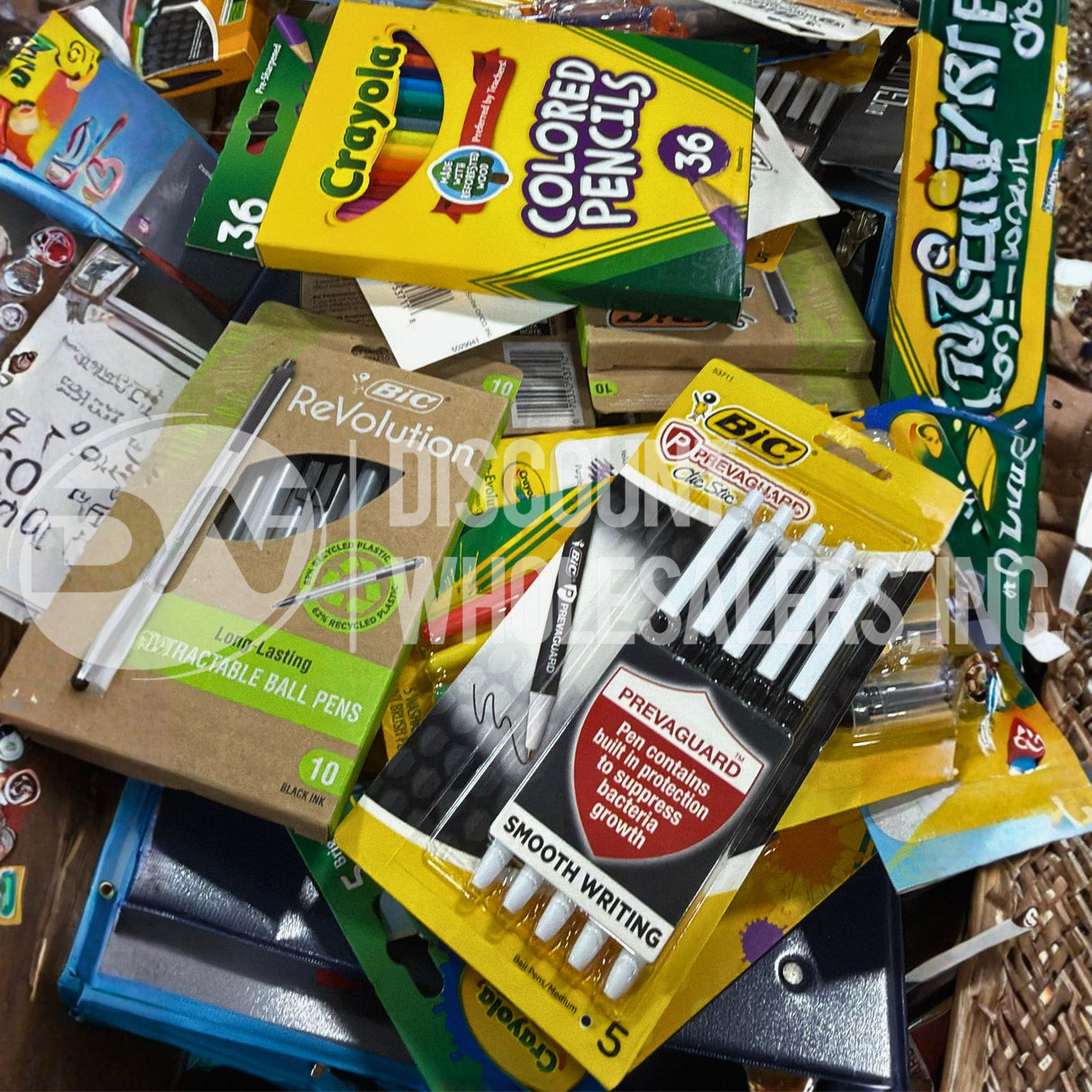 Crayola, Bic, Paper Mate, Sharpie and More School Supplies Assorted (100 Pcs Lot)