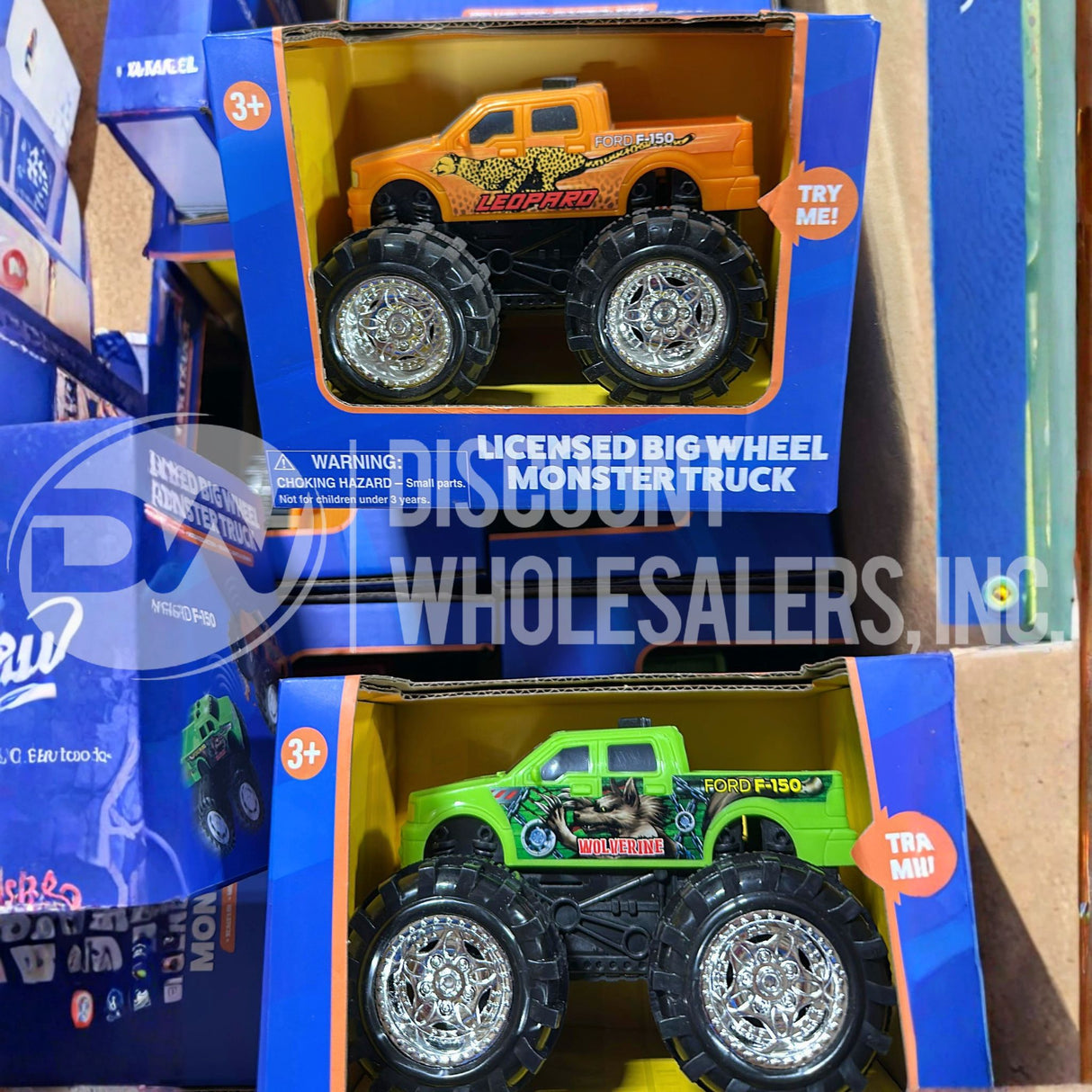 Licensed Vehicles Big Wheel Monster Trucks Assorted (78 Pcs Lot)