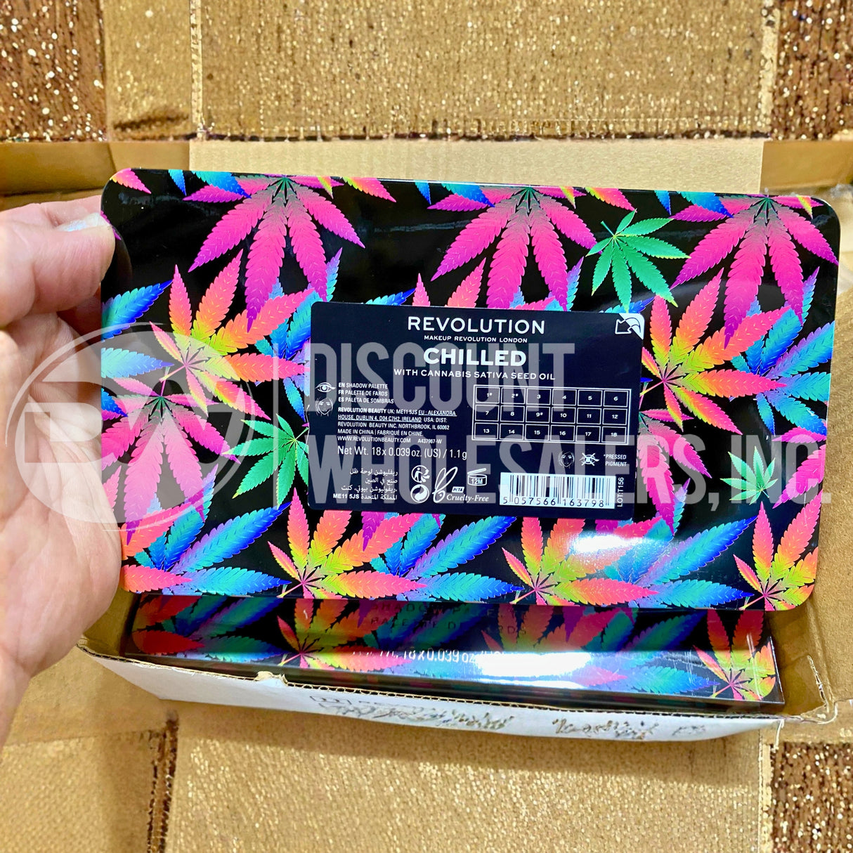 Revolution Makeup Eyeshadow Chilled with Cannabis Sativa Seed Oil (72 Pcs Lot)