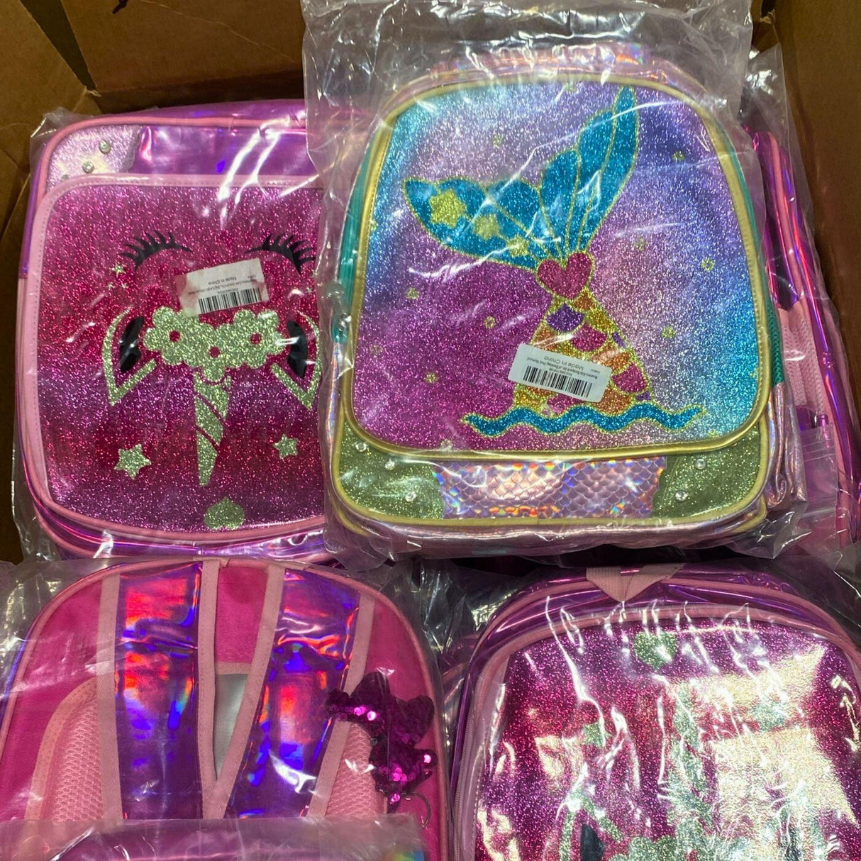 Mochilas Glitter Girl Mezcla Variada (Lote de 50 Piezas)