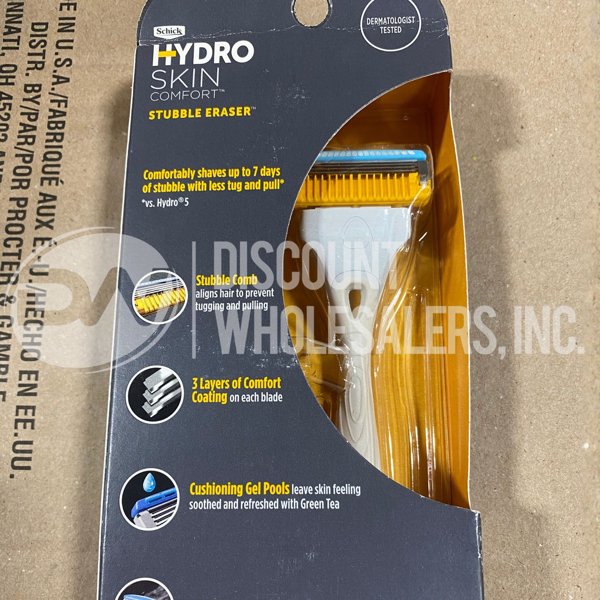 Schick Stubble Eraser Hydro Skin Confort 1 Razor , 2 Cartridges (600 Pcs Lot)