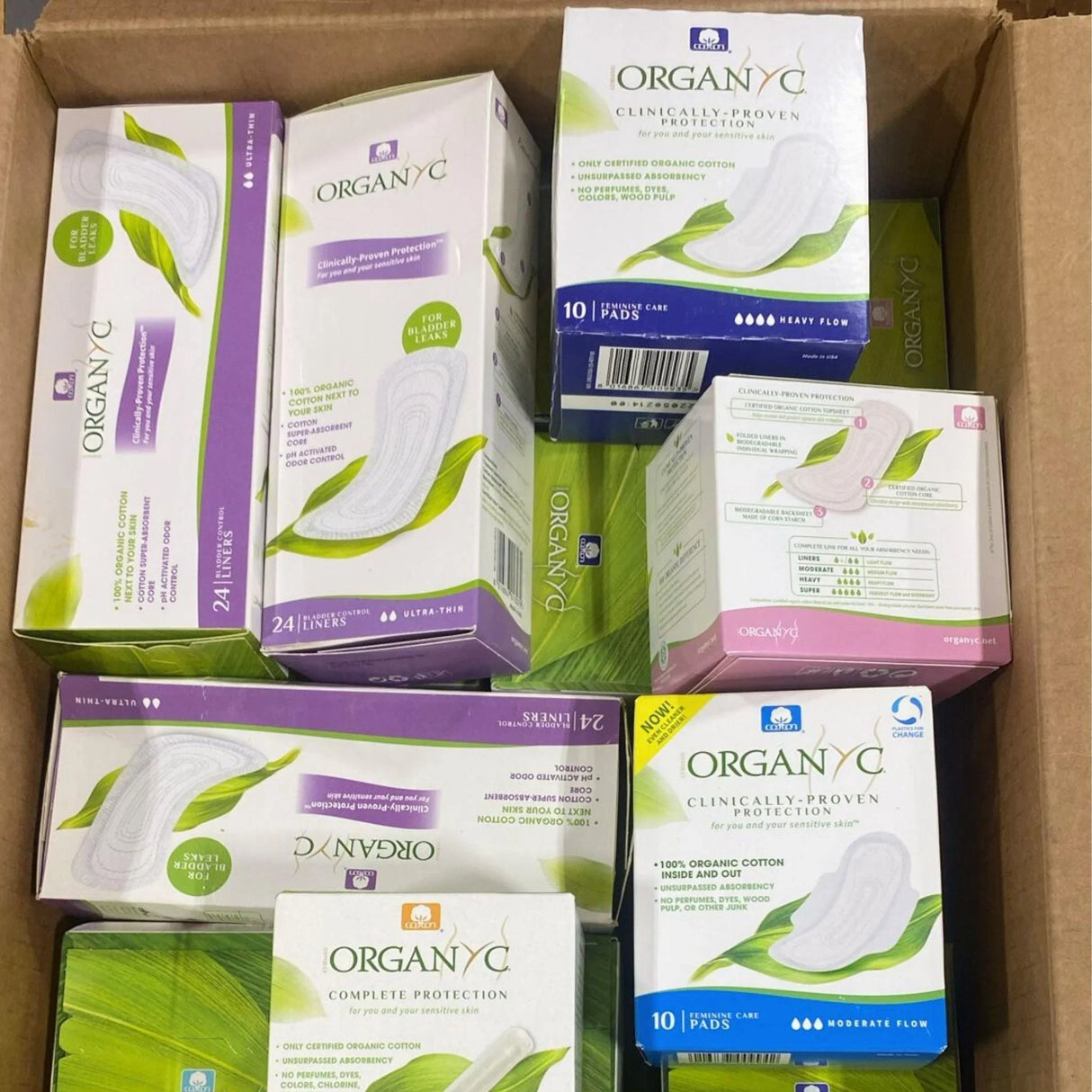 Organyc Mix Includes Assorted Feminine Care Tampons & Pads