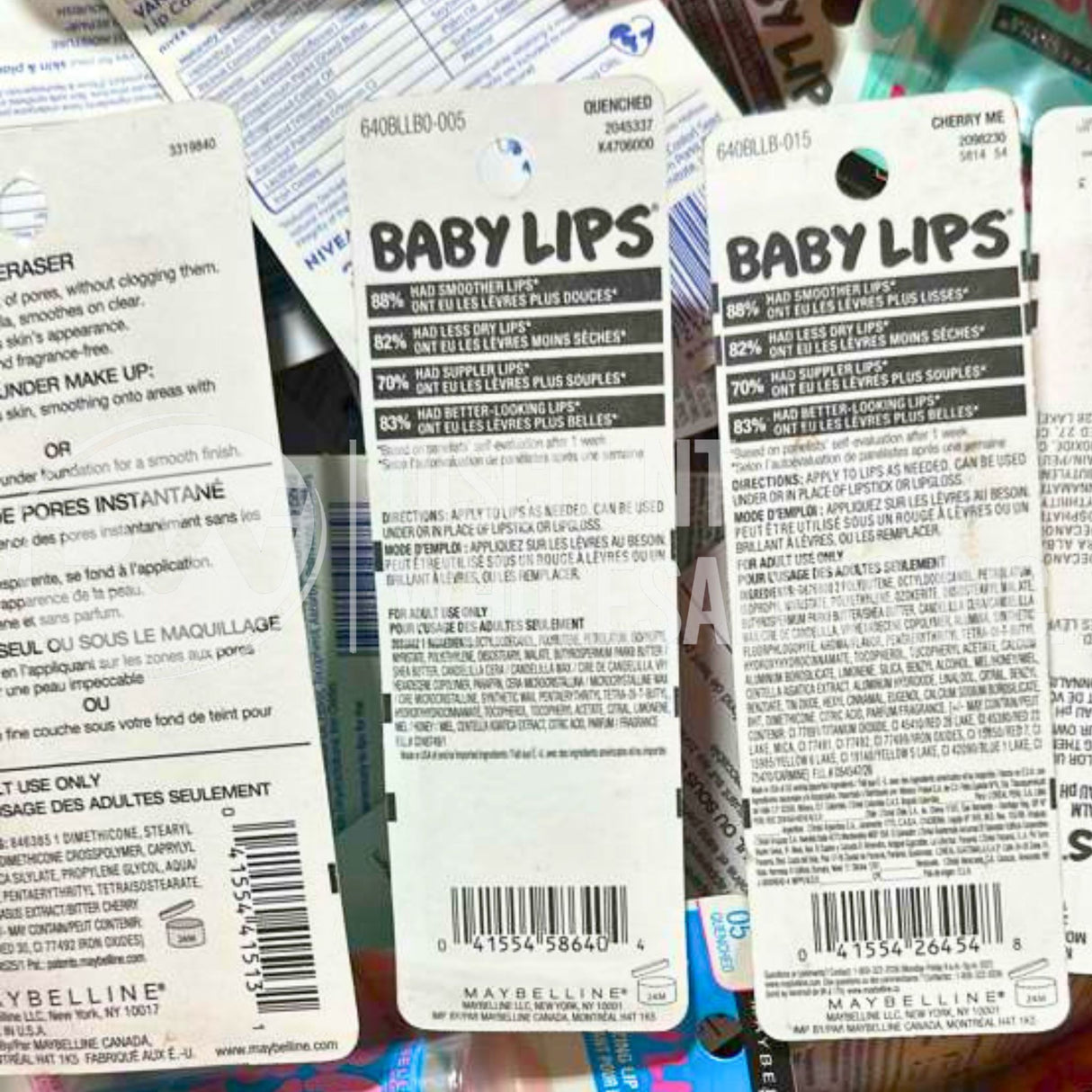 Lip Care, Baby Lips And Instant Pore Eraser Mix (115 Pcs Lot)