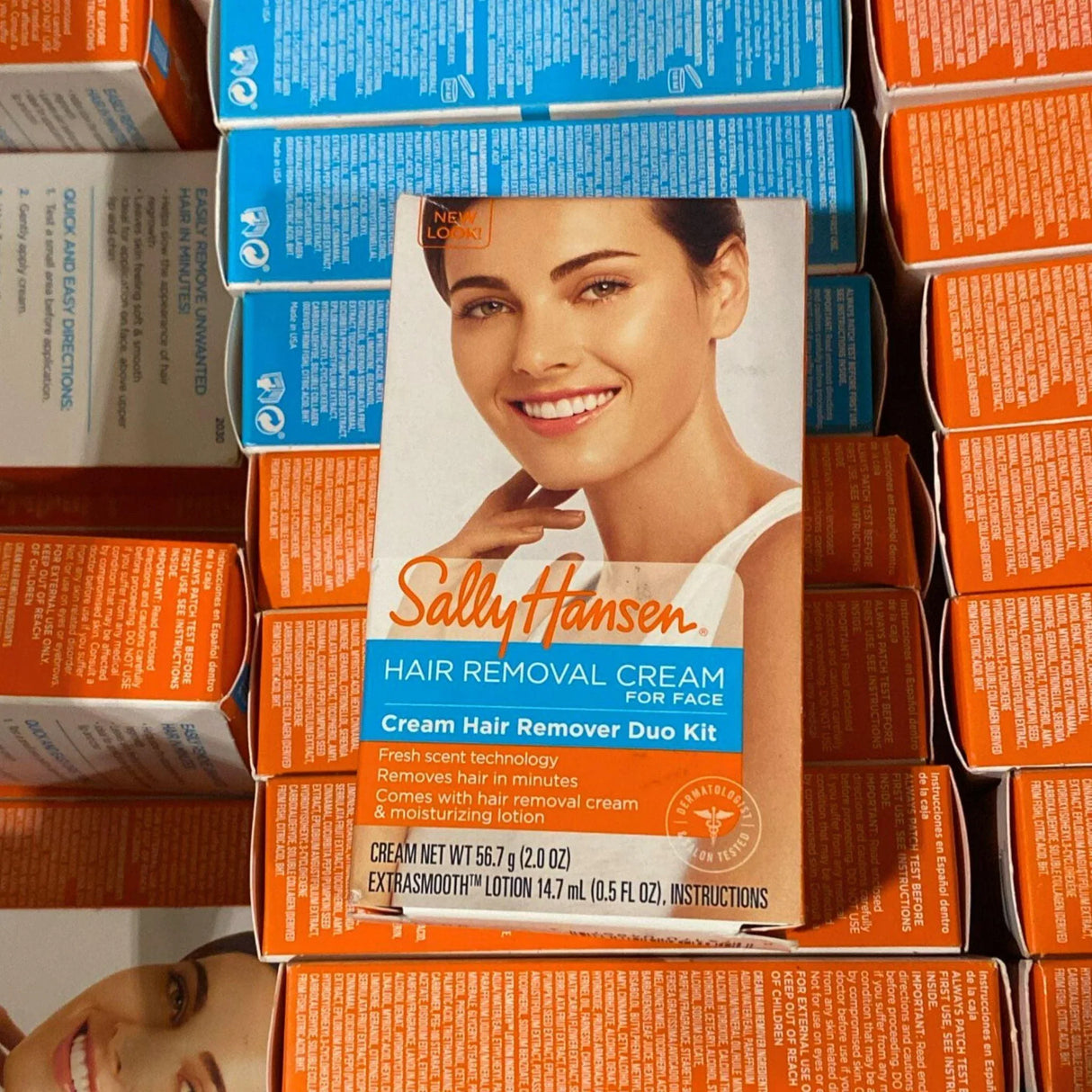 Sally Hansen Hair Removal Cream for Face Cream Hair Remover Duo Kit