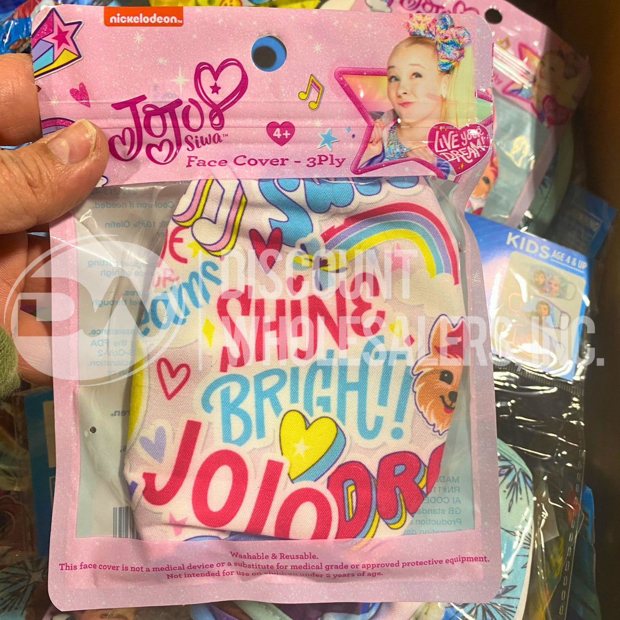 Marvel, Disney,Nickelodeon, and More Child's Cloth Face Mask Assorted (100 Pcs Lot)