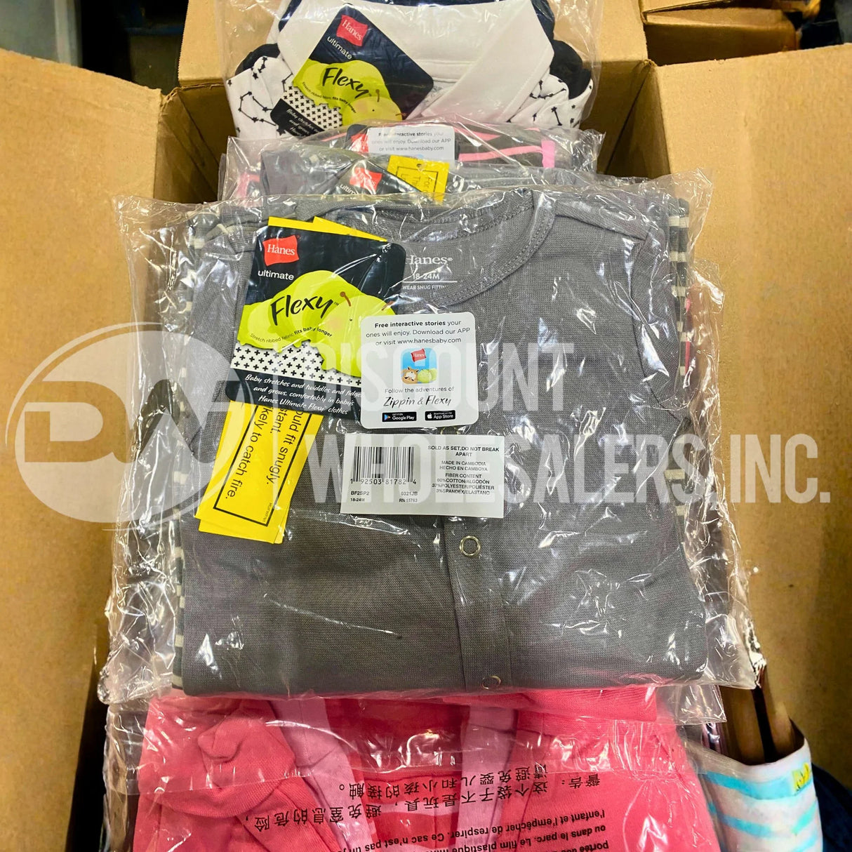 Baby Hanes Assorted Clothing Lot – Bibs, Onesies, Tops, Bottoms & More (50 Pcs Lot)