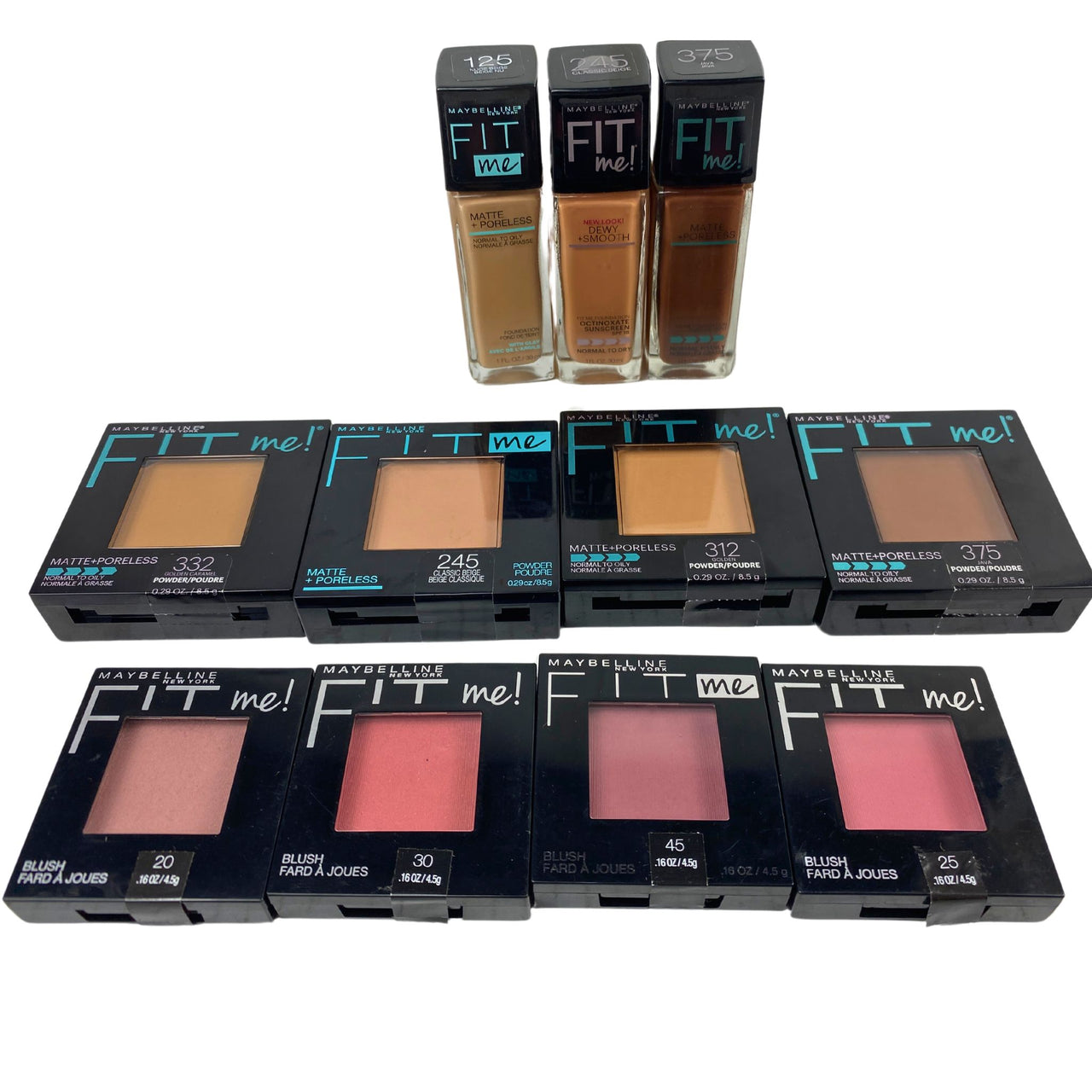 Maybelline Fit Me! Mix Includes Foundation,Pressed Powder & Blush Assorted Mix