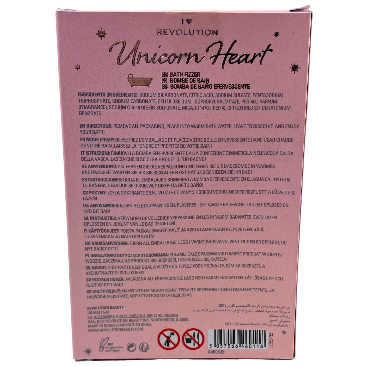 I Heart Revolution Bath Fizzer Unicorn Heart 