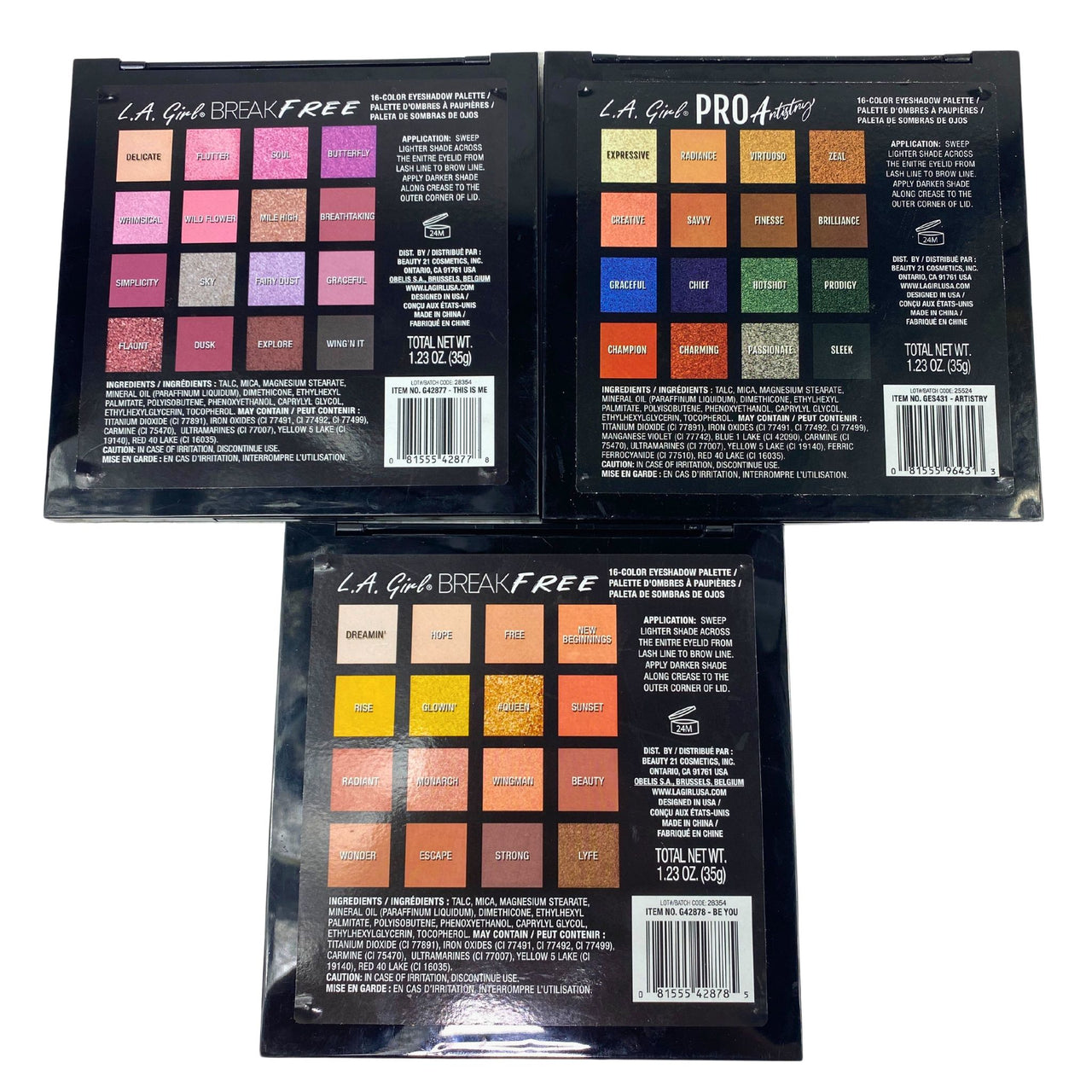 L.A.Girl Eyeshadow Palette Assorted Mix