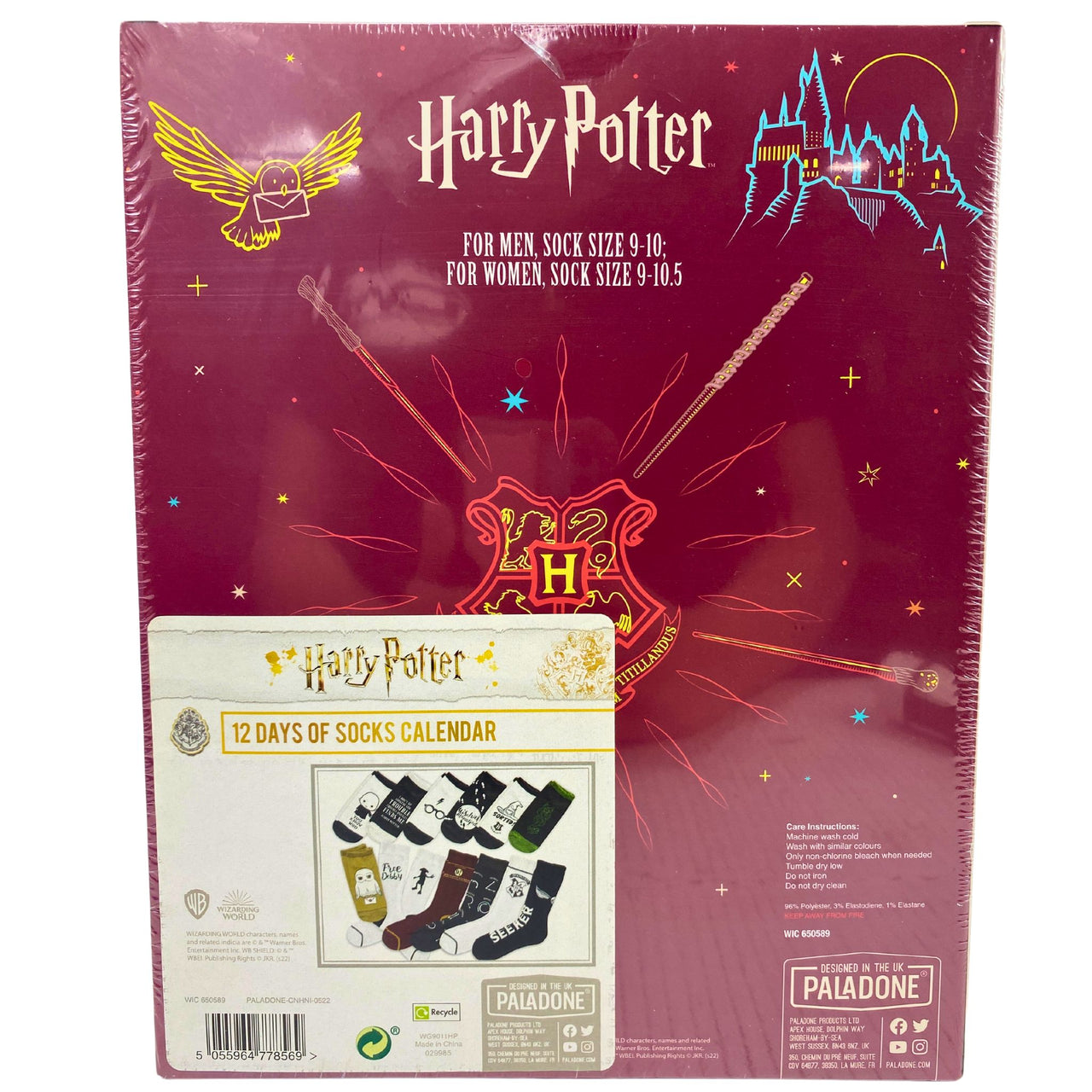 Harry Potter Hogwarts Christmas Is Magic Unisex 12 Days of Socks