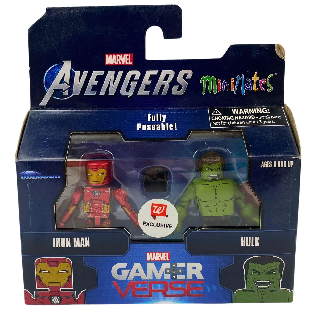 Marvel Avengers Minimates Iron Man & Hulk Gamer Verse Fully Poseable