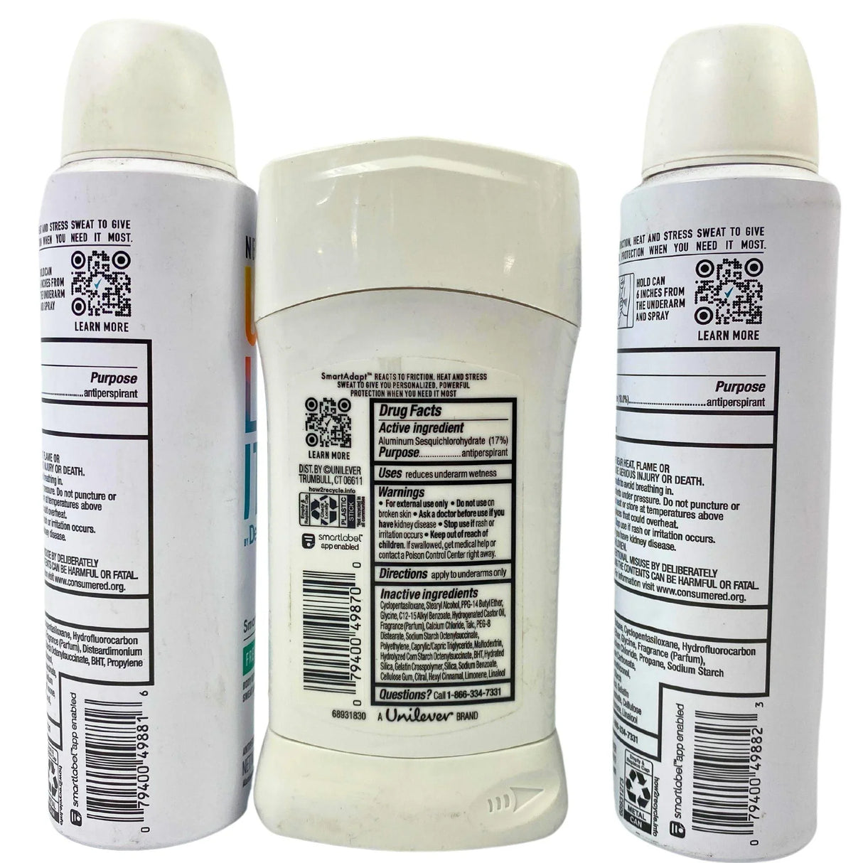 Unlimited by Degree Assorted Deodorant Spray & Bar