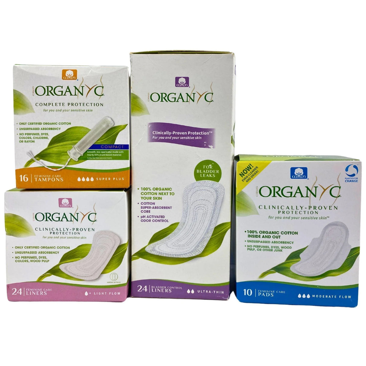 Organyc Mix Includes Assorted Feminine Care Tampons & Pads