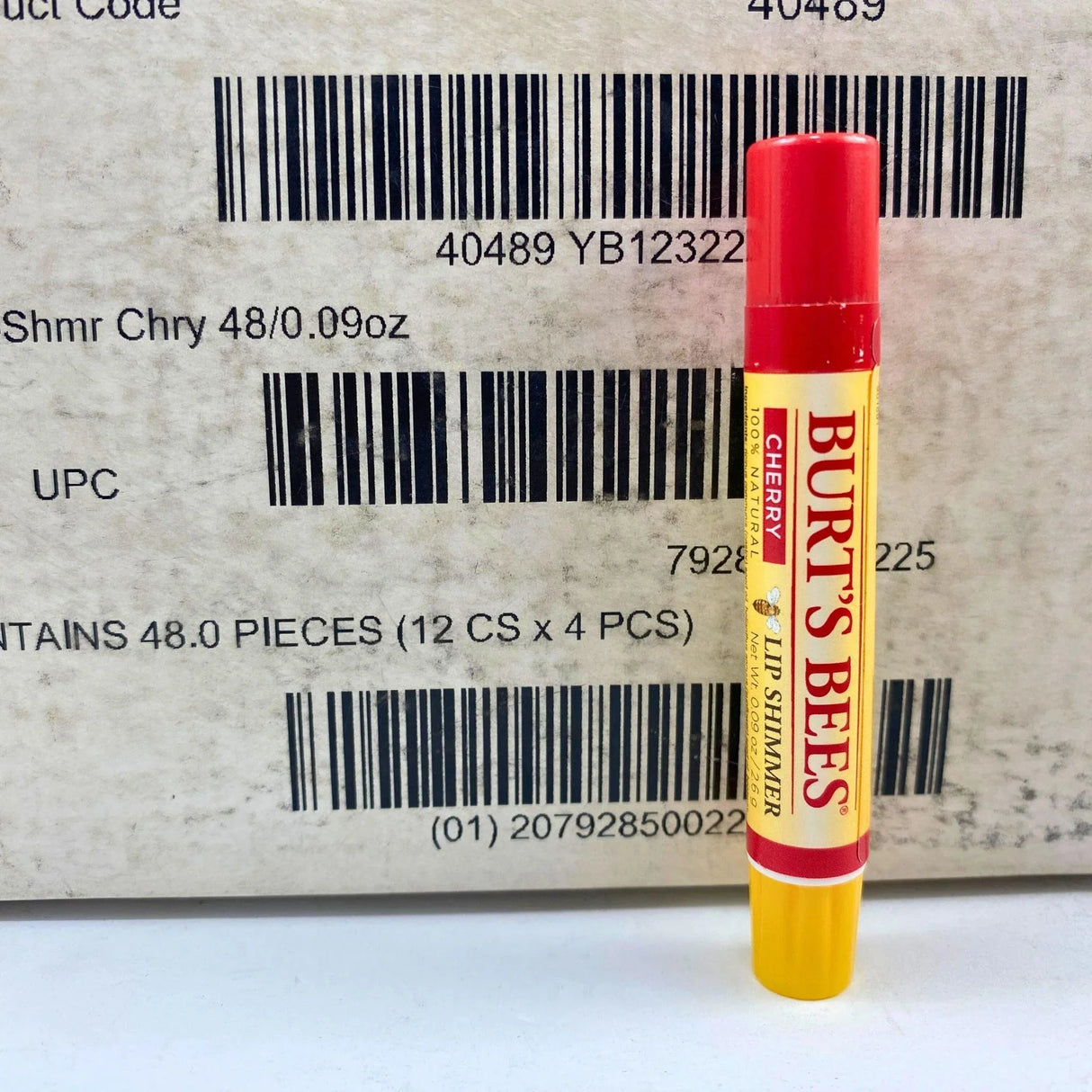 Burts Bees Lip Shimmer CHERRY 100% Natural