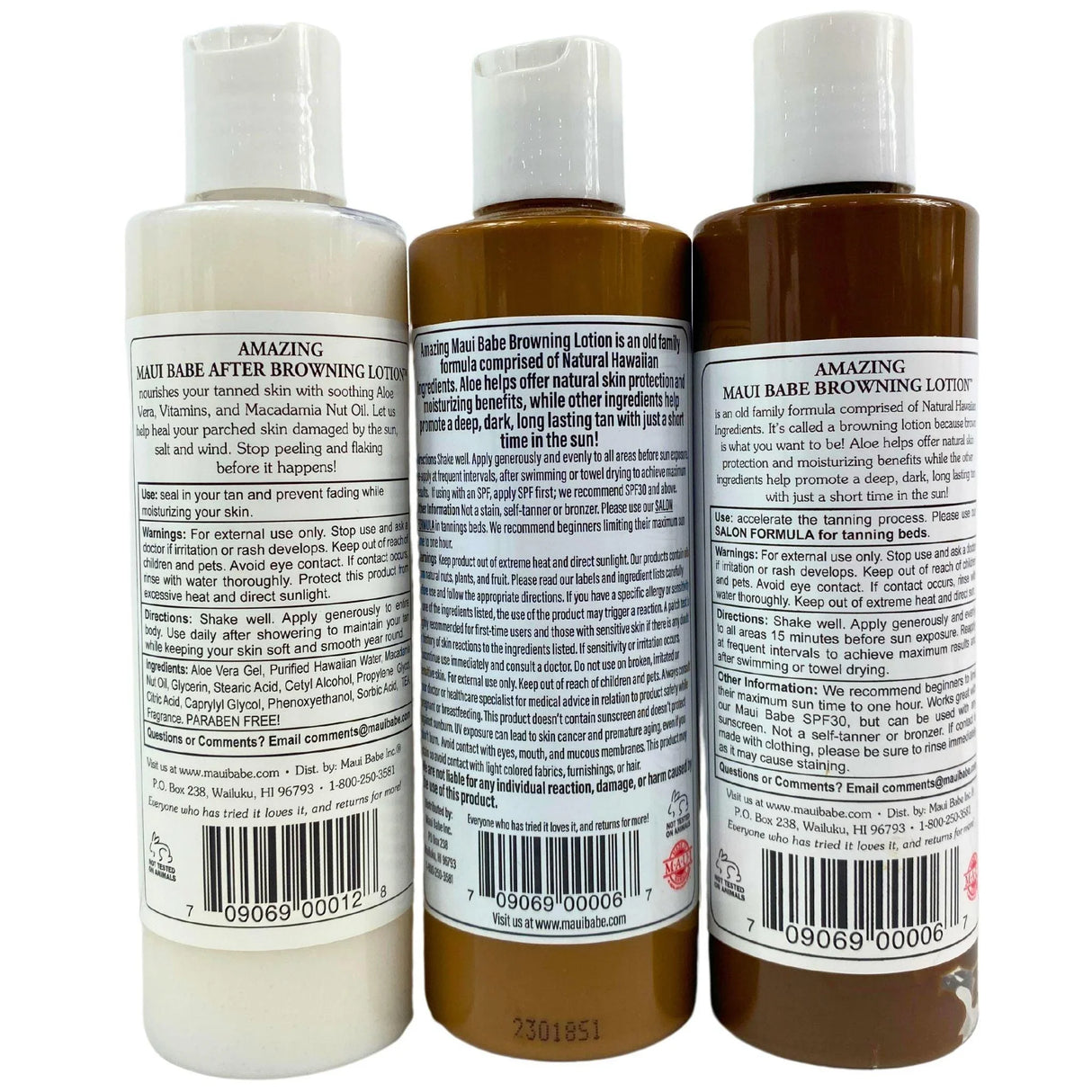 Amazing Maui Babe Assorted Browning Lotion & Tan Enhancer & Healer