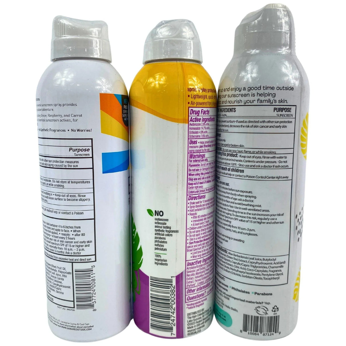 Assorted Brand Sunscreen