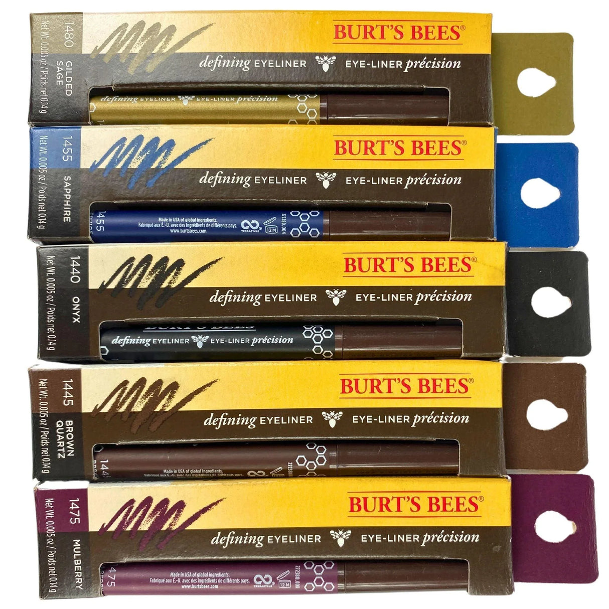 Burts Bees Defining Eyeliner Mix Eye Liner Precision 0.005OZ (50 Pcs Lot)