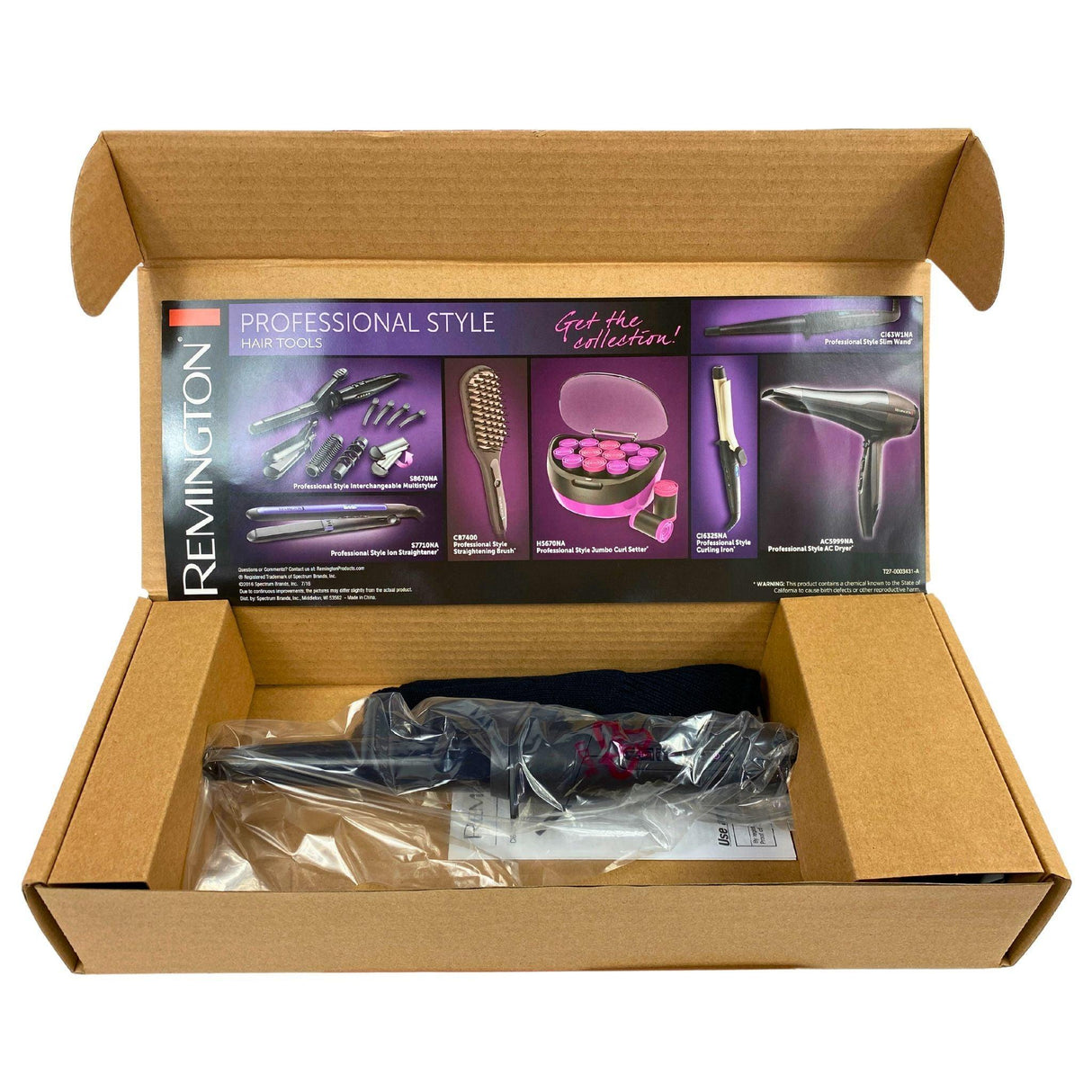 Remington Professional Style 1/2" - 1" Slim Wand for Long Lasting Medium Curls