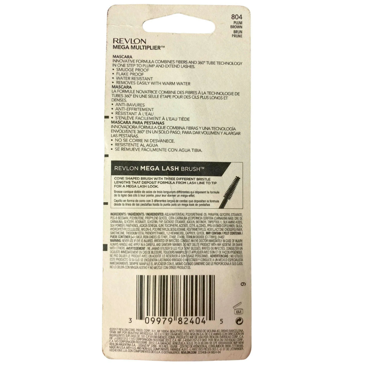 Revlon 804 Plum Brown Mega Multiplier Mascara Oversized Lash Look