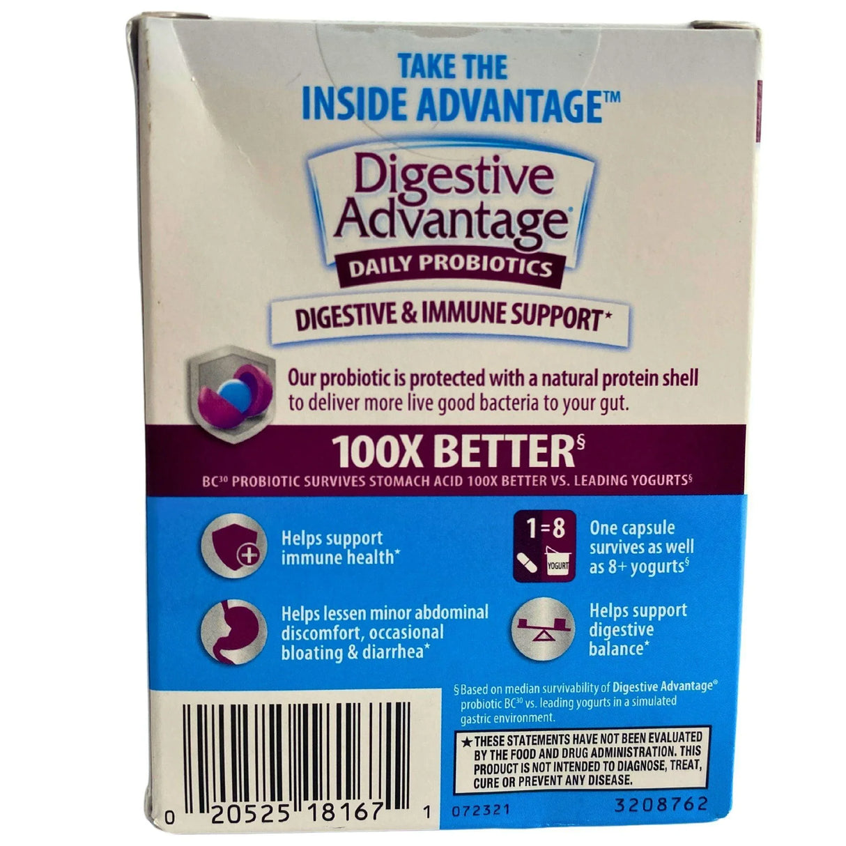 Digestive Advantage Daily Probiotics Digestive & Immune Support 4 IN 1 One Daily