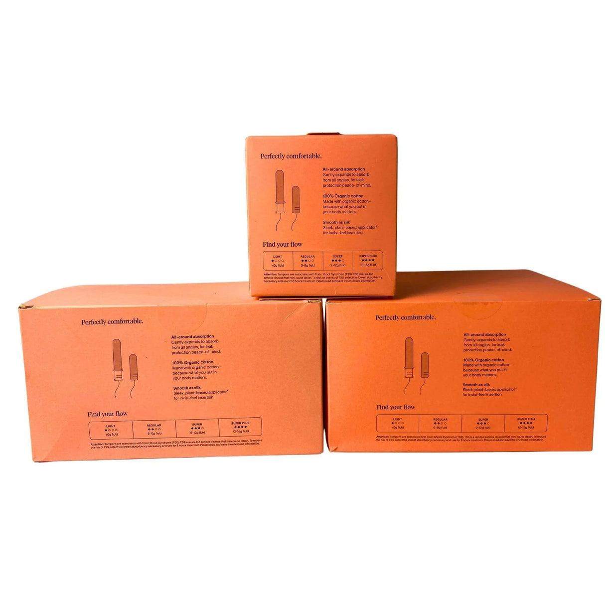 CORA Assorted Count Tampon Packs 100% Organic Cotton