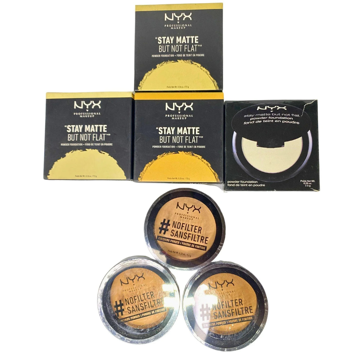 NYX Stay Matte But Not Flat Powder Foundation & #NoFilter Finishing Powder