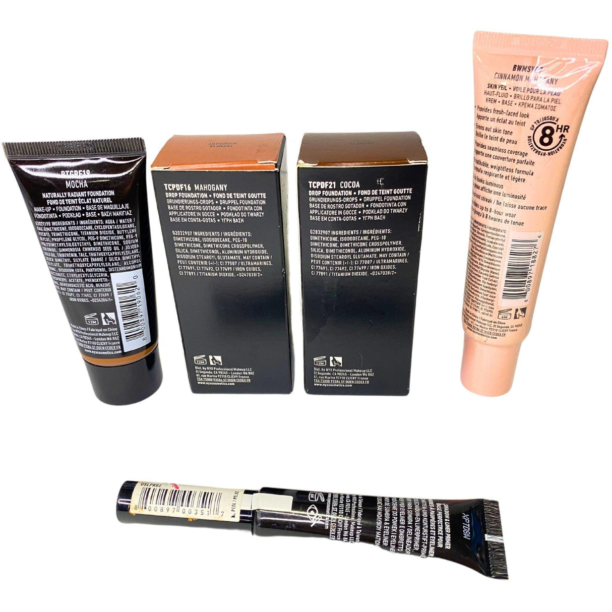 NYX Assorted Foundations & Shadow + Liner Primer