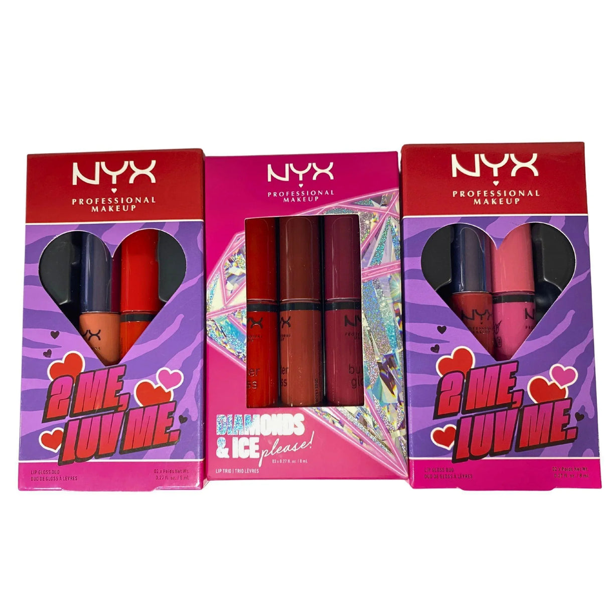NYX Lip Gloss Lip Duo & Lip Trio