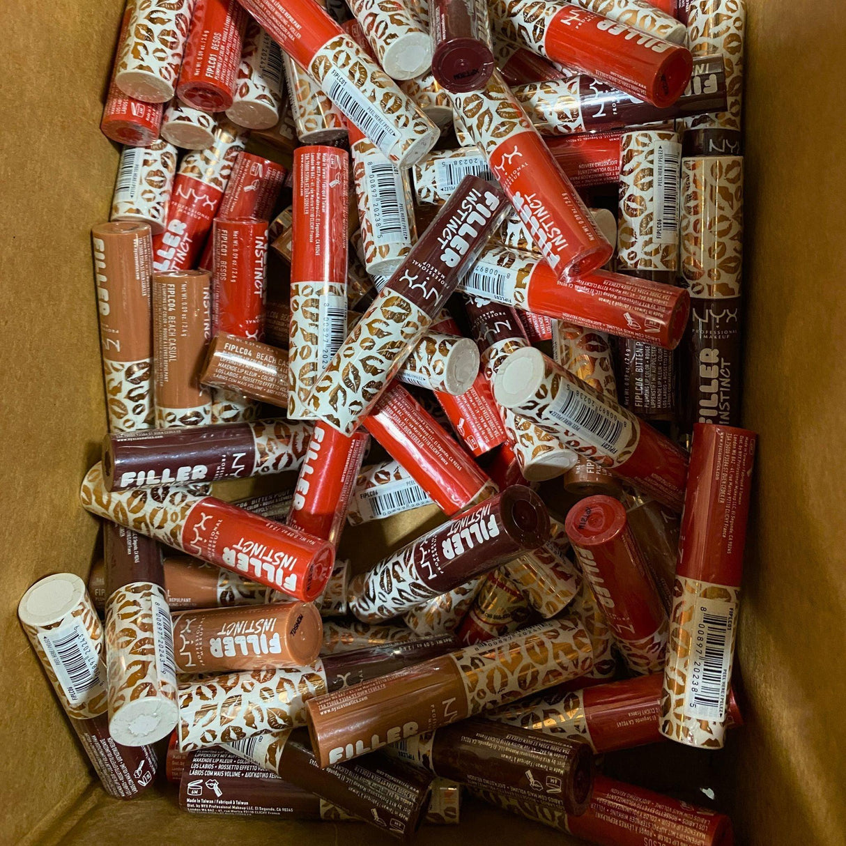 NYX Filler Instinct Plumping Lip Color 0.09OZ Assorted Mix (70 Pcs Lot)