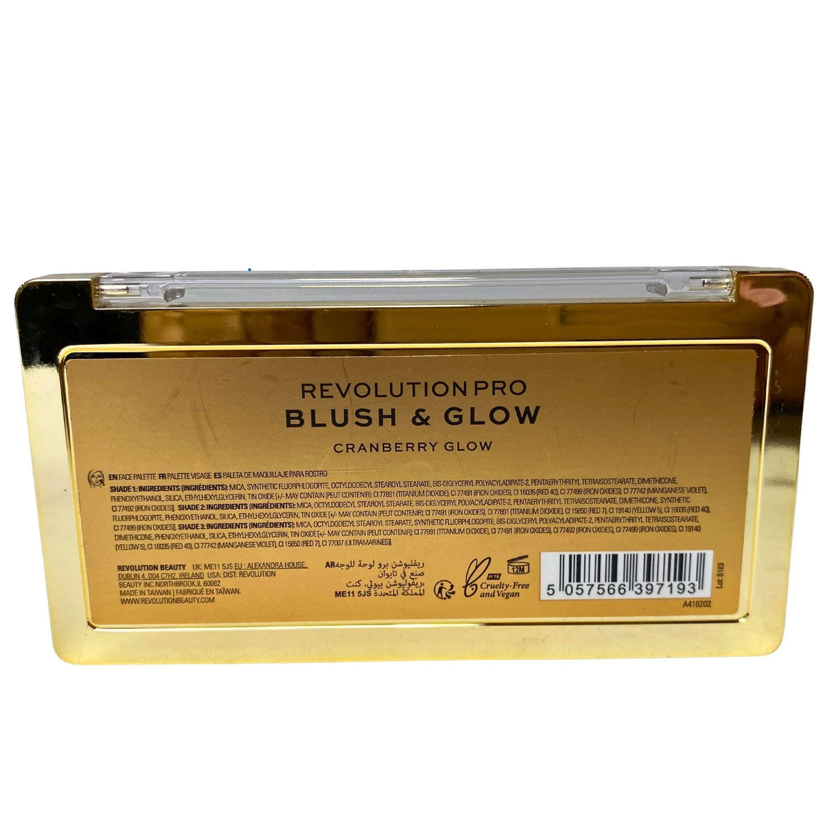 Revolution Pro Blush & Glow Blush + Highlighter Palette CRANBERRY GLOW